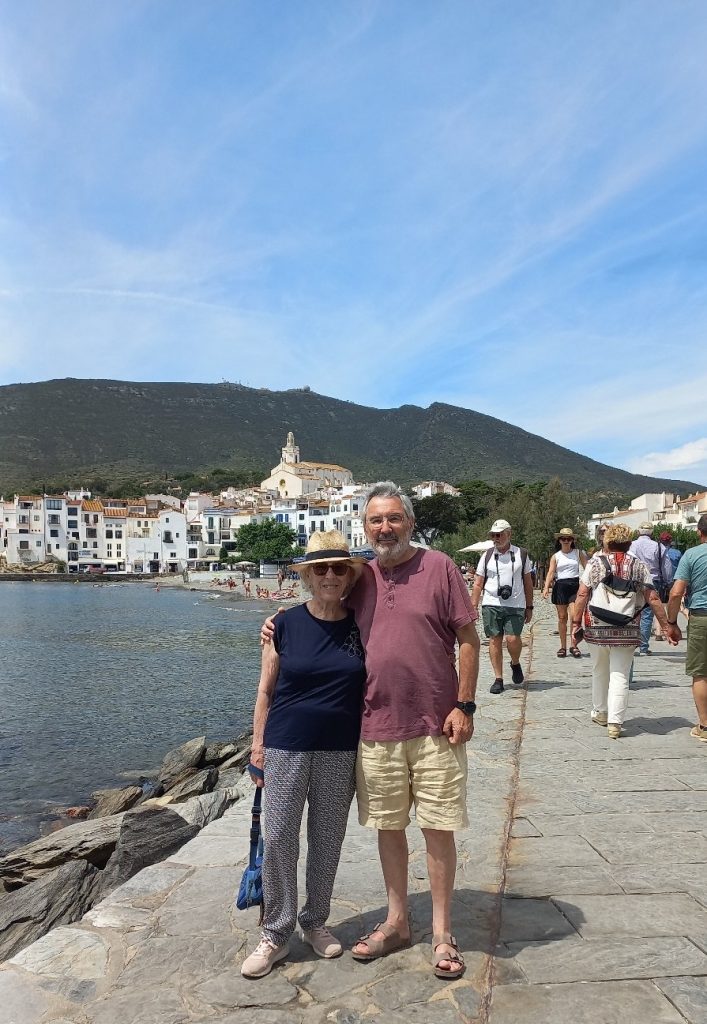 Vicente y su pareja Teresa en Cadaqués.